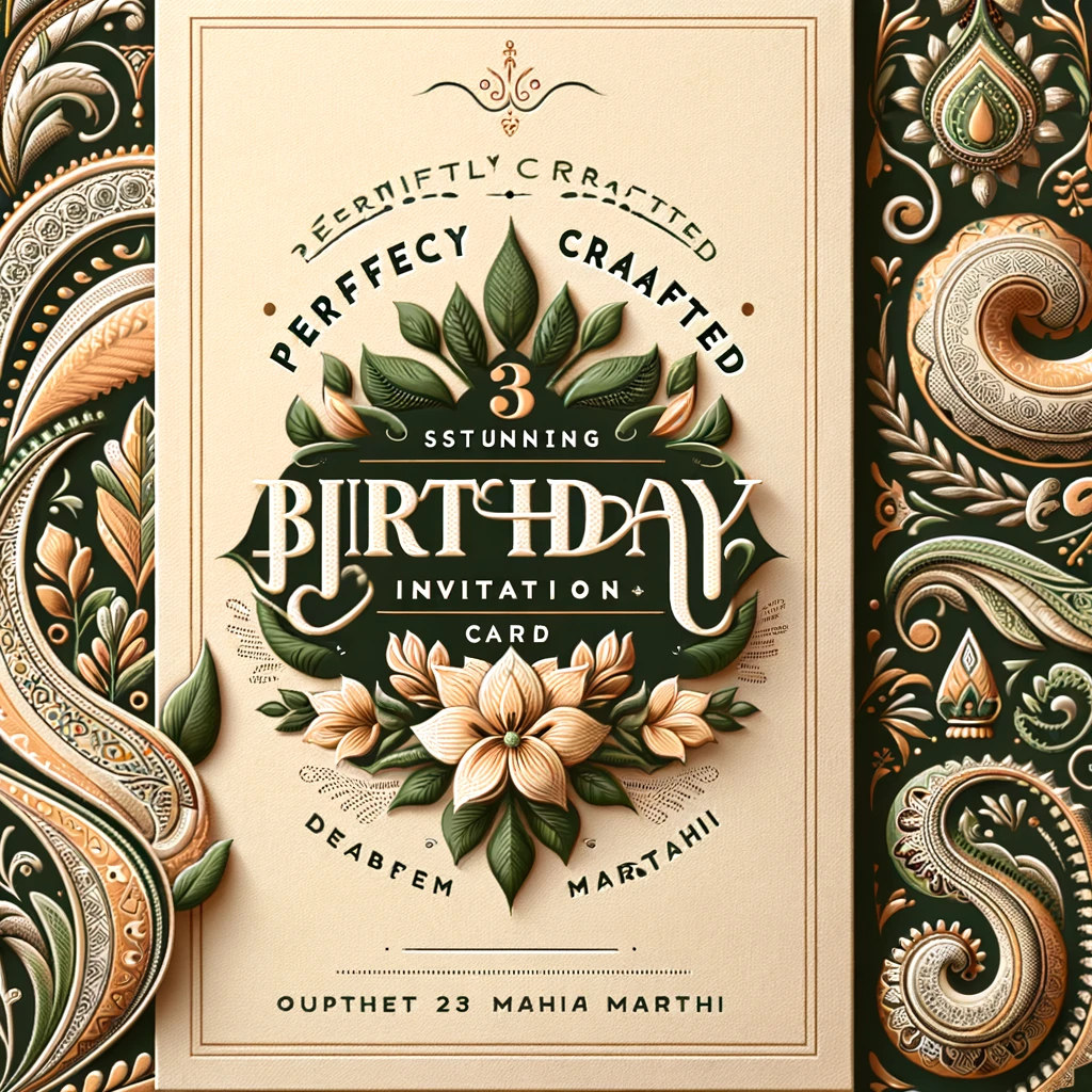 Perfectly Crafted Stunning Birthday Invitation Card Designs in Marathi