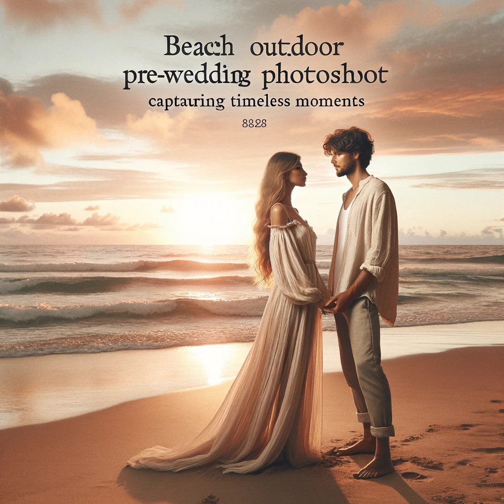 Beach Outdoor Pre-Wedding Photoshoot Capturing Timeless Moments