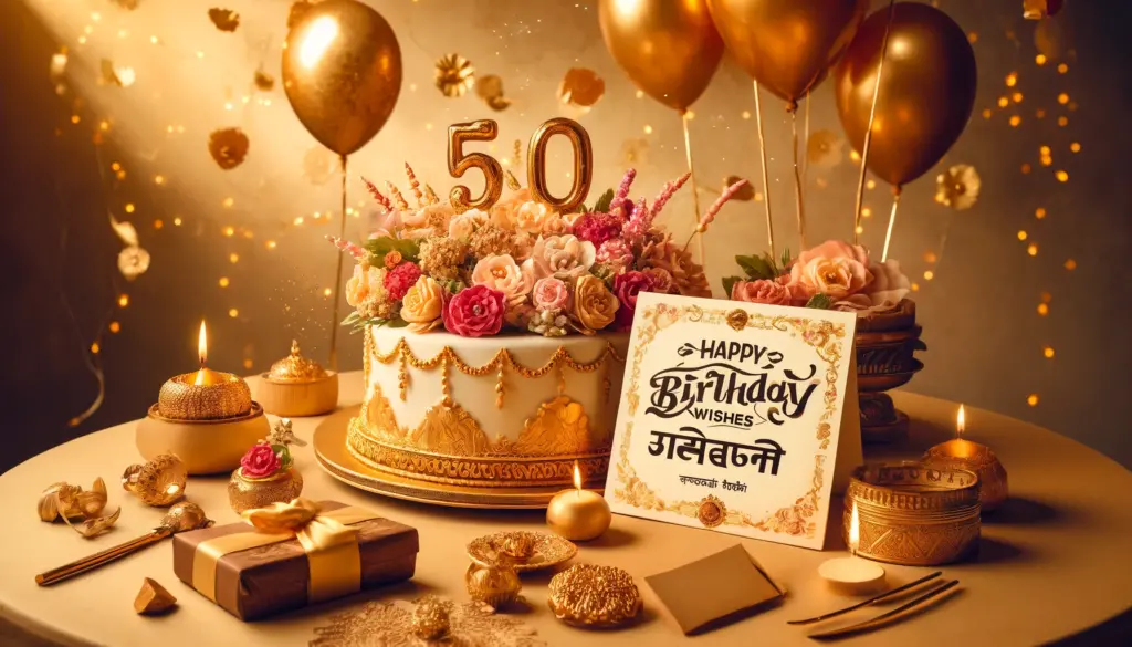 50th birthday wishes in marathi