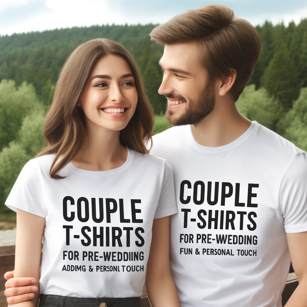 Couple T-Shirts for Pre-Wedding Photoshoots Adding a Fun and Personal Touch