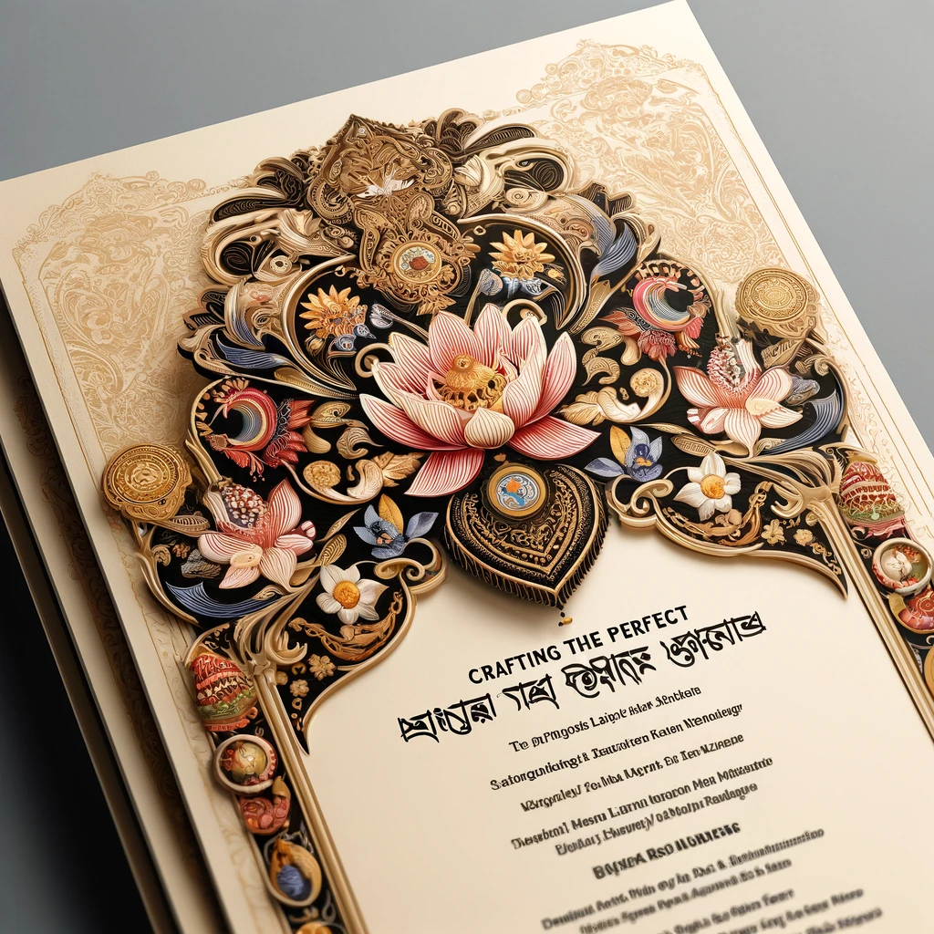 Crafting the Perfect Bengali Wedding Menu Card