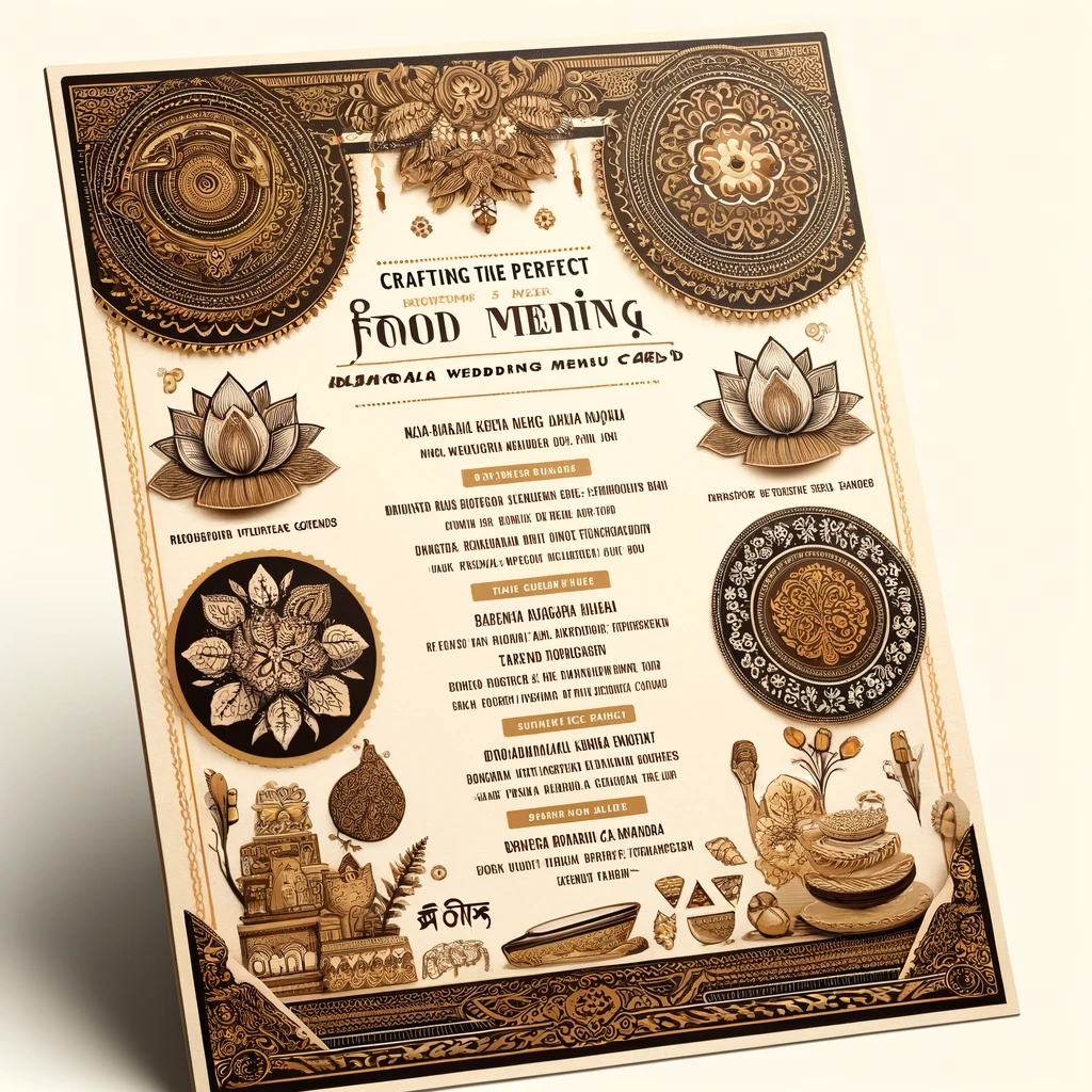 Crafting the Perfect Food Menu for a Bengali Wedding Menu Card