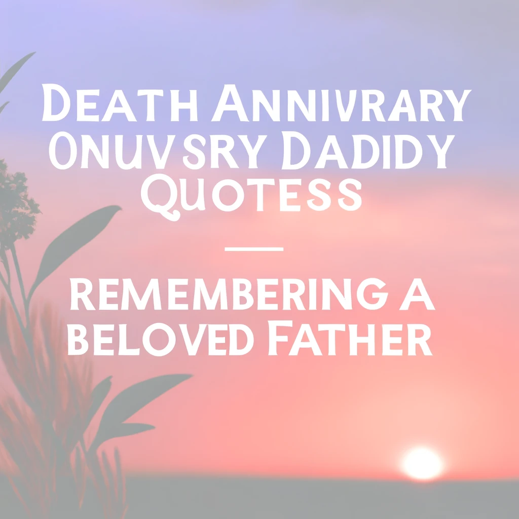 Death Anniversary Daddy Quotes Remembering a Beloved Father