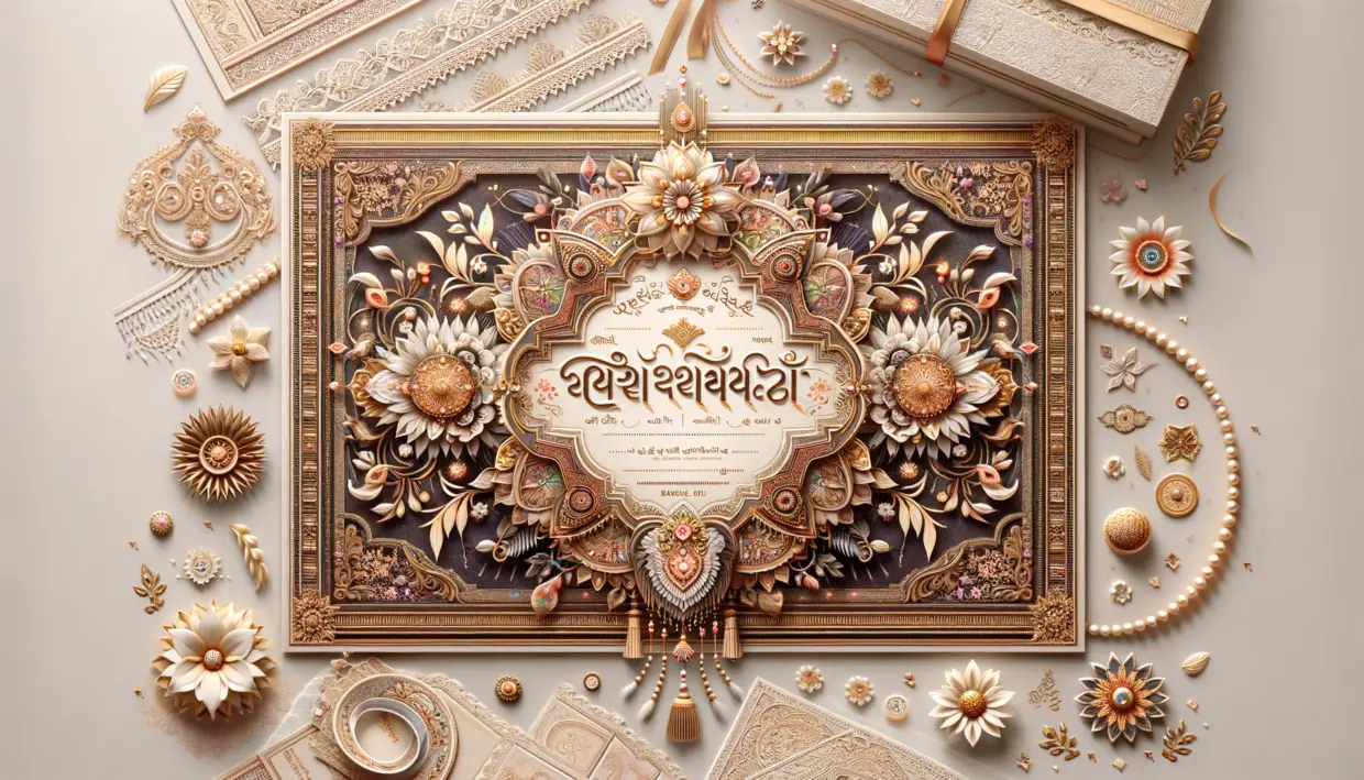 Gujarati Tahuko for Wedding Invitation Adding a Touch of Tradition and Elegance