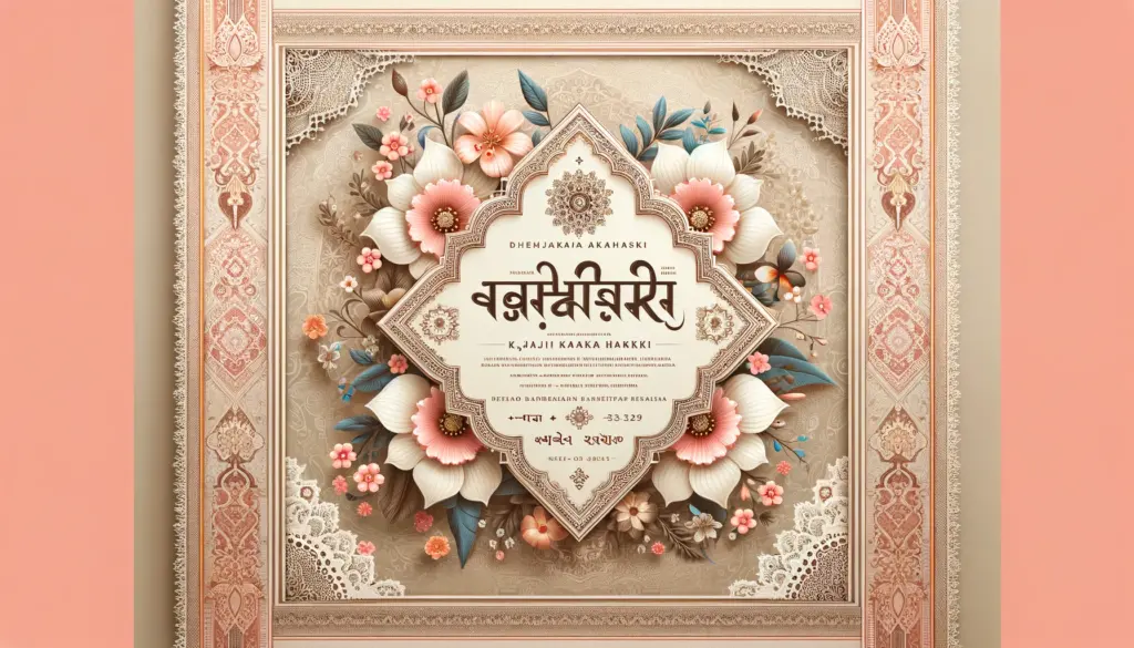 gujarati tahuko for wedding invitation