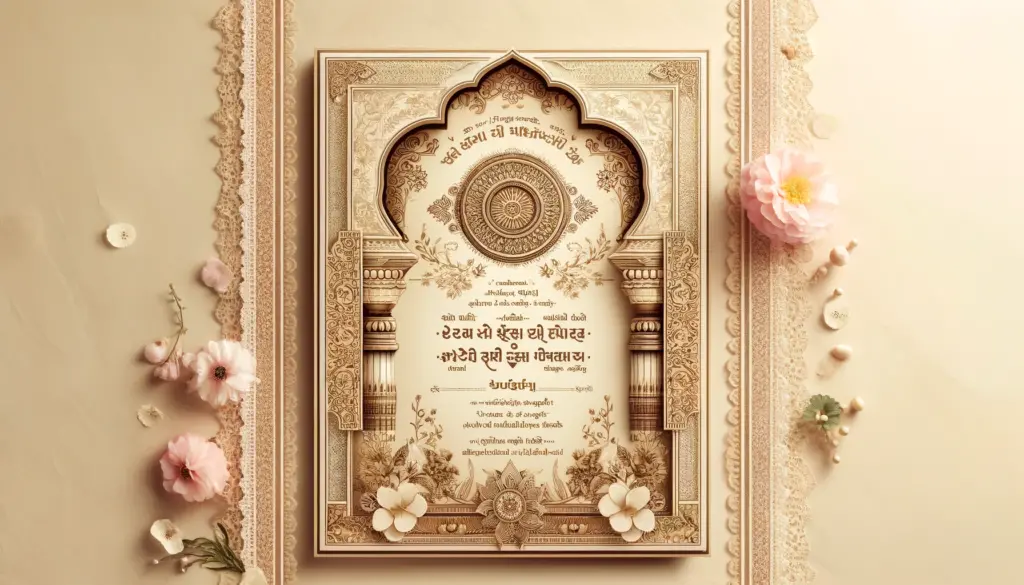 gujarati tahuko for wedding invitation