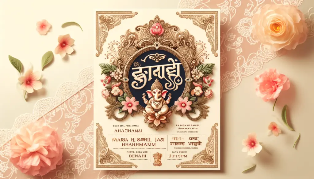 hindu marriage hindi language wedding card matter in hindi