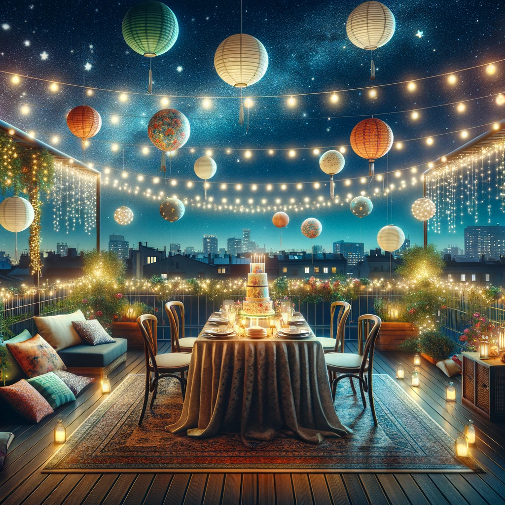 How to Create a Magical Night Birthday Decoration on Your Terrace