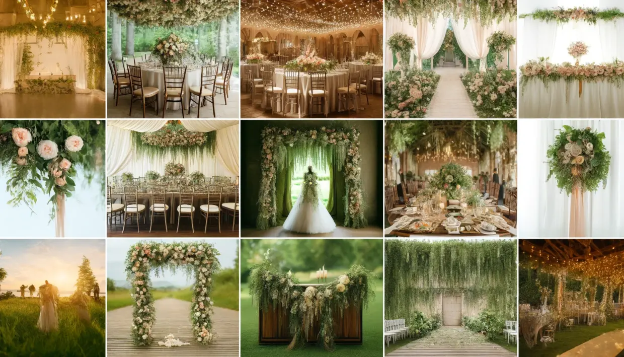 Images Of Garland For Wedding Reception