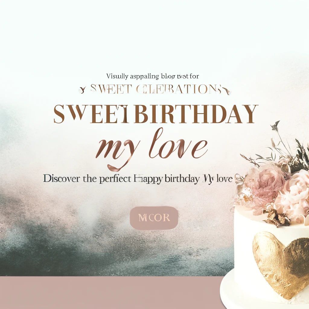 Sweet Celebrations Discover the Perfect Happy Birthday My Love Cake