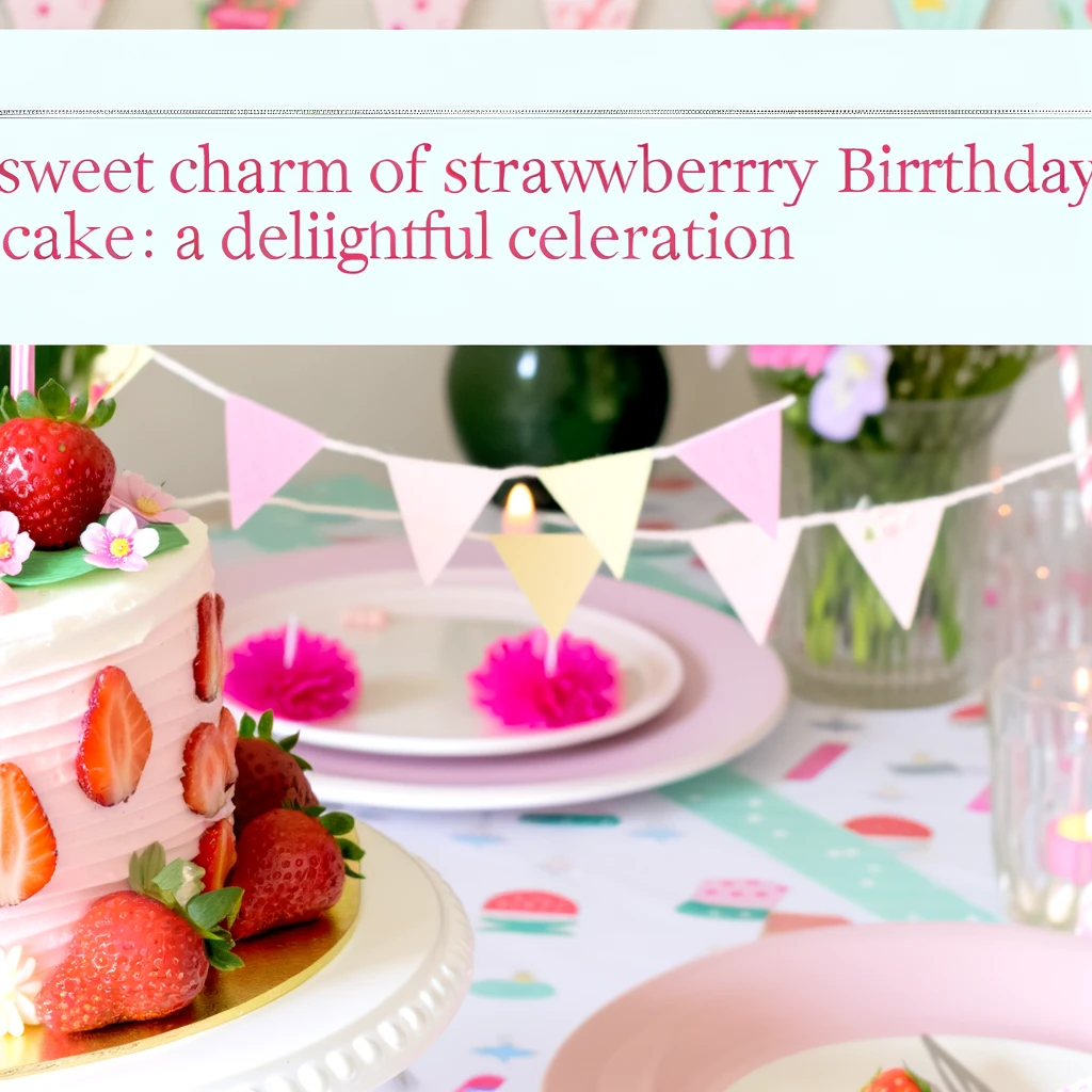 The Sweet Charm of Strawberry Birthday Cake A Delightful Celebration