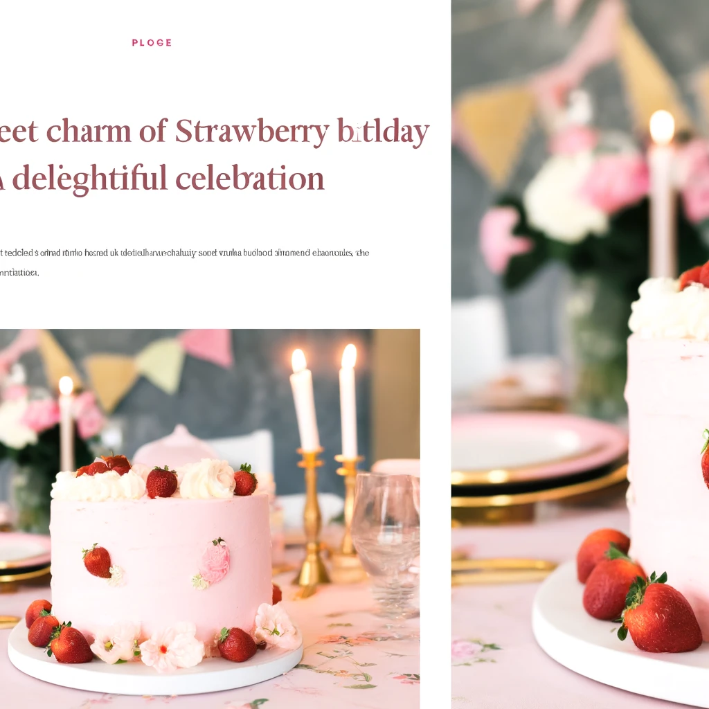 The Sweet Charm of Strawberry Birthday Cake A Delightful Celebration