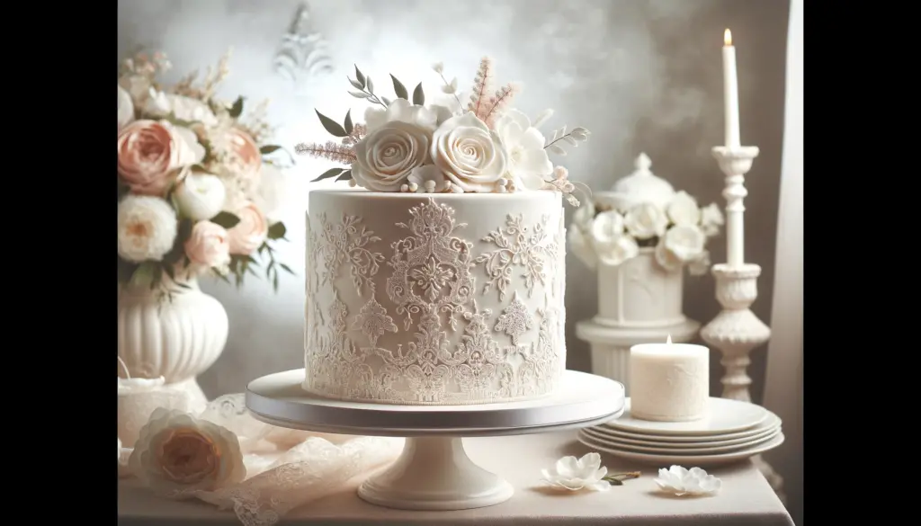 2 tier wedding cake