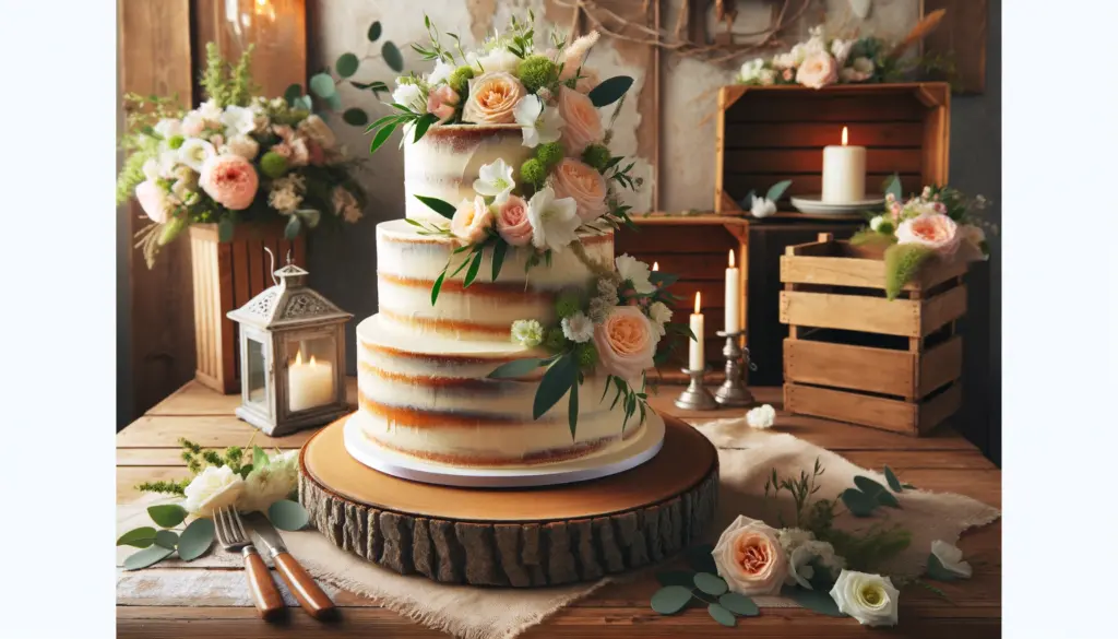 2 tier wedding cake