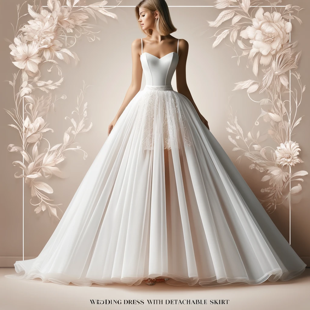 Wedding Dress with Detachable Skirt Versatility and Style for Your Big Day