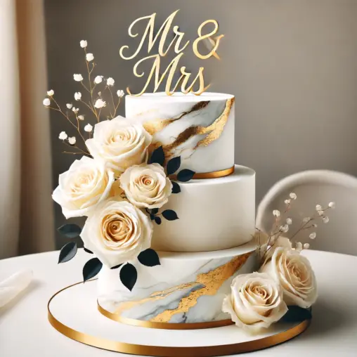 3 tier wedding cake