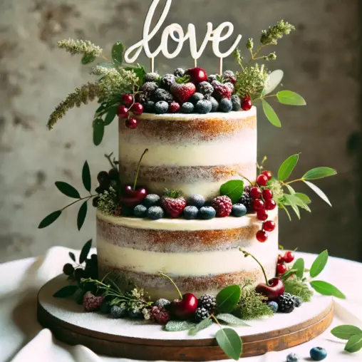 3 tier wedding cake