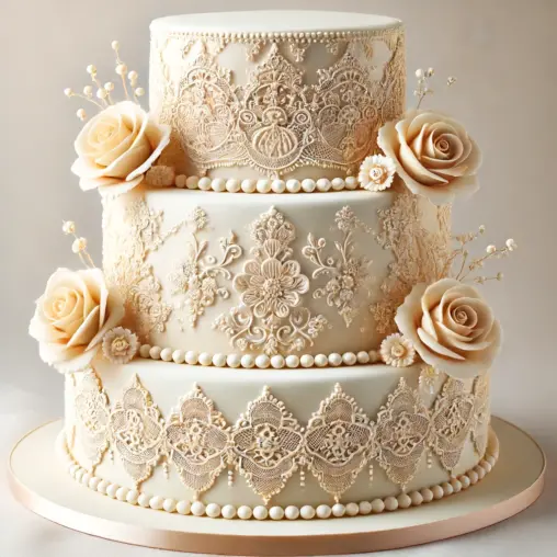 3 tier wedding cake