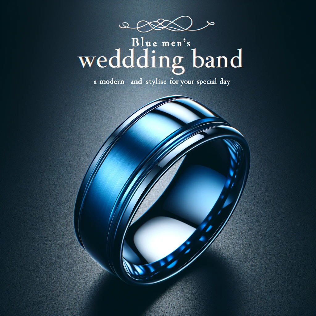 Blue Men’s Wedding Band A Modern and Stylish Choice for Your Special Day