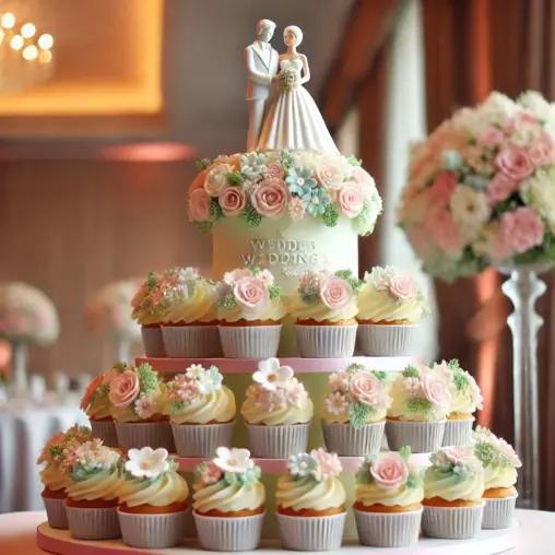 cupcake cake wedding cake