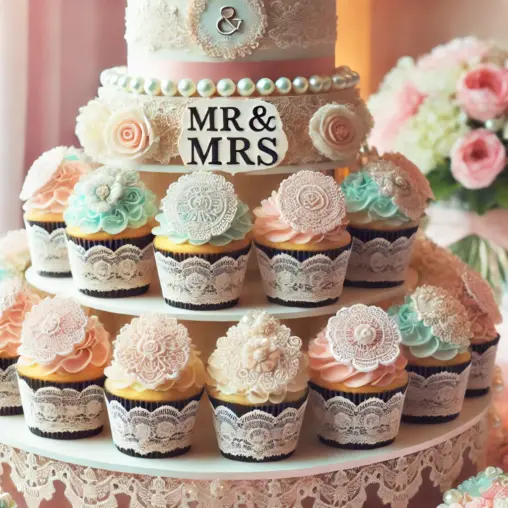 cupcake cake wedding cake