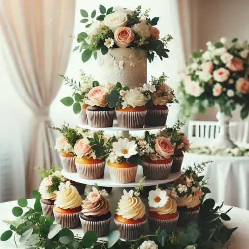 cupcake cake wedding cake