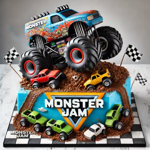 monster jam birthday cake