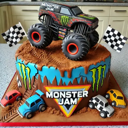 monster jam birthday cake