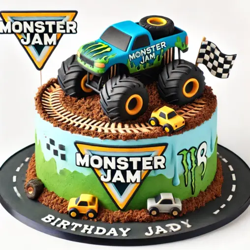 monster jam birthday cake