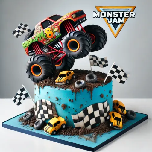 monster jam birthday cake