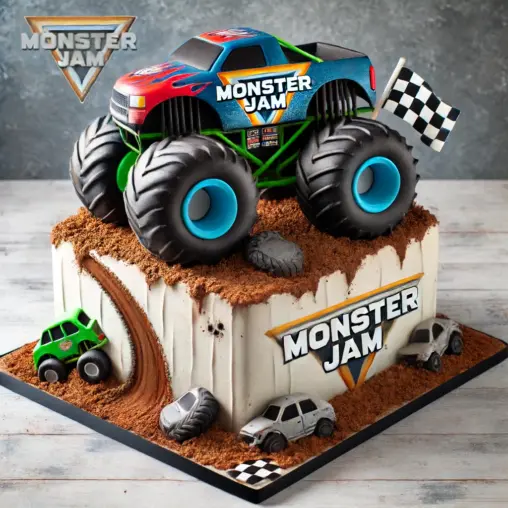 monster jam birthday cake