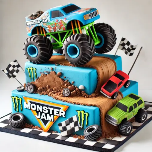 monster jam birthday cake