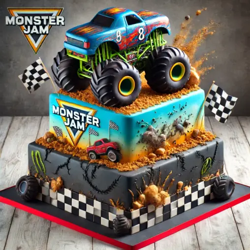 monster jam birthday cake