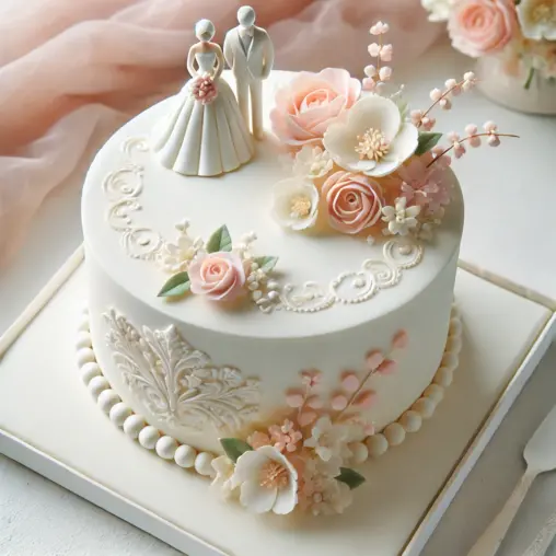 single tier wedding cake