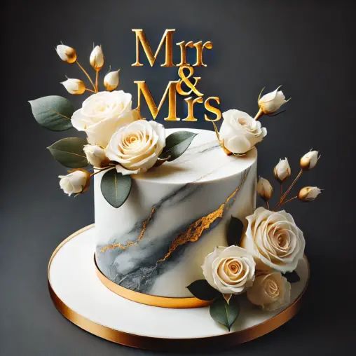 single tier wedding cake