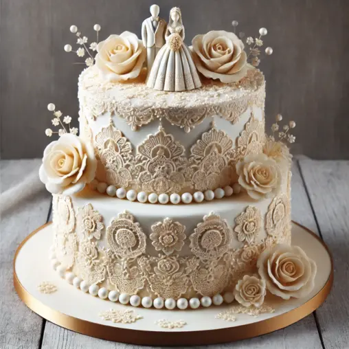 single tier wedding cake