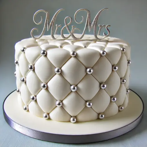 single tier wedding cake